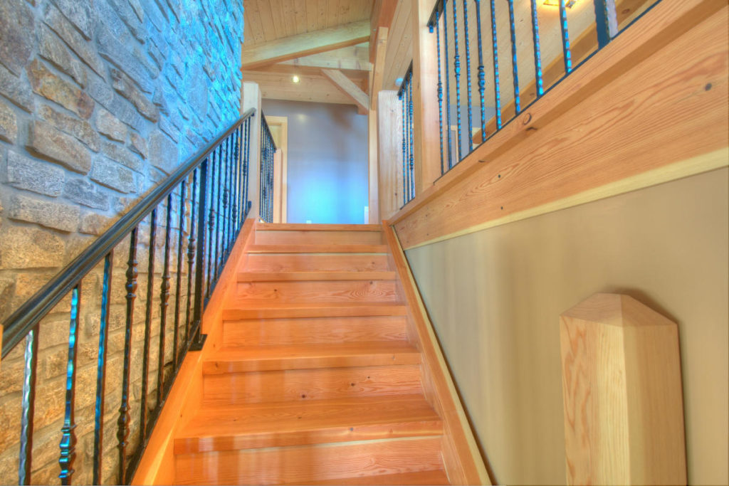 Stair case in the lake house