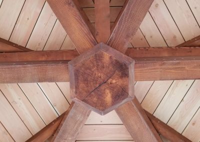 Detail: center of a six sided pavilion